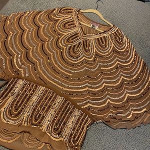 Jovani 100% silk and sequins cocktail dress